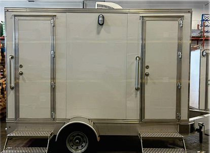 Double Unit Portable Washroom Trailer
